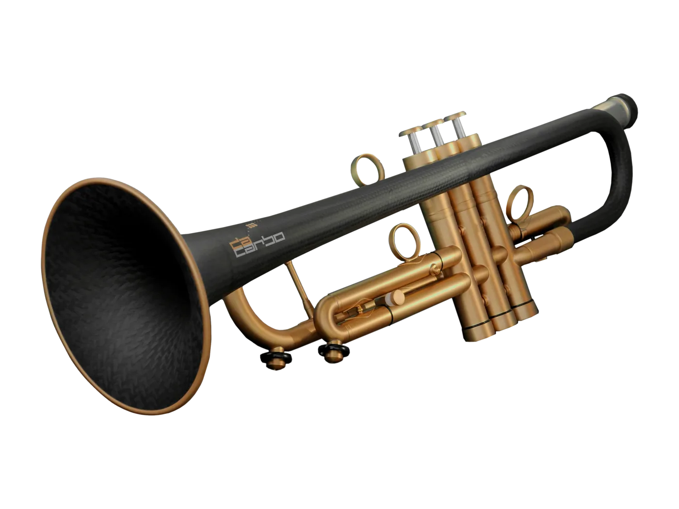 daCarbo Large B-Trompete, mattes Carbon und Gold